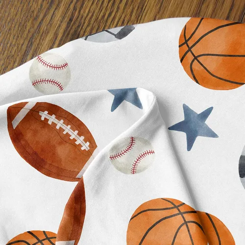 Miniatura 4 de Sweet Jojo Designs Funda de almohada de lactancia de niño de fútbol marrón y blanco, funda de almohada para lactancia materna, funda de almohada