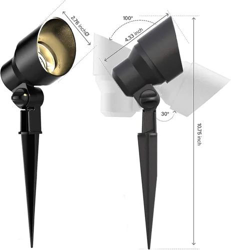 Miniatura 6 de VenusManufacturing Foco LED de 6 W, 8 unidades, luces de paisaje para exteriores, iluminación impermeable para entrada, patio, césped, inundación