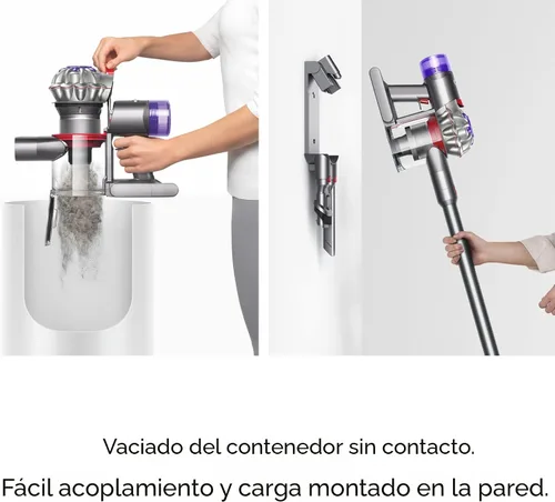 Miniatura 7 de Dyson Aspiradora inalámbrica V8, limpia suelos duros y alfombras, desenreda, se convierte en portátil, 115AW, 2 modos de potencia, hasta 40 minutos¹