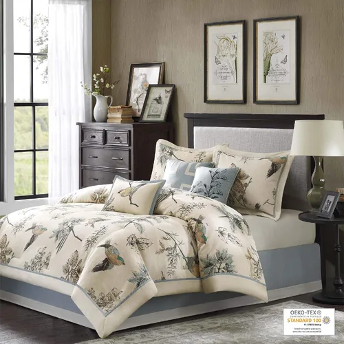 Miniatura 2 de Madison Park Quincy - Edredón acogedor con diseño de paisaje natural, ropa de cama para todas las estaciones, falda de cama a juego, almohadas