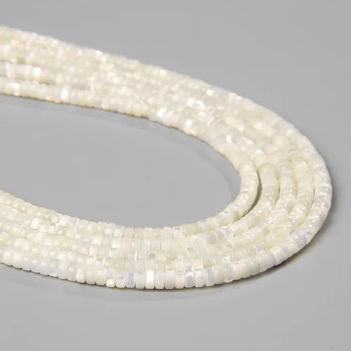 Miniatura 44 de Los granos naturales del espaciador del tubo del grano de Shell de agua dulce teñidos madre de perlas flojas para la fabricación de la joyería, 1