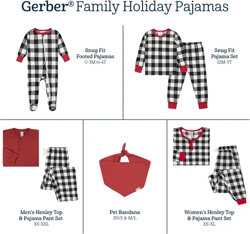 Miniatura 7 de Gerber Pijamas a juego unisex para bebés