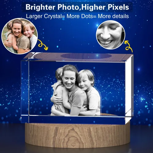 Miniatura 4 de Foto de cristal 3D, regalos personalizados para mujeres, ella, esposa, hombres, mamá, marido, gran regalo personalizado con tu propia foto, Paisaje