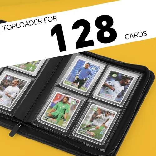 Miniatura 6 de Carpeta Toploader CARDBINDER, Estuches Duros Toploader, Fundas de 4 Bolsillos para hasta 128 Tarjetas. Carpeta de Tarjetas Toploader con Fundas
