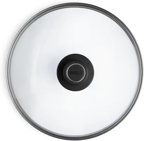 Miniatura 13 de Woll Vidrio templado con borde de acero inoxidable y perilla ventilada tapa redonda, 8 pulgadas, transparente