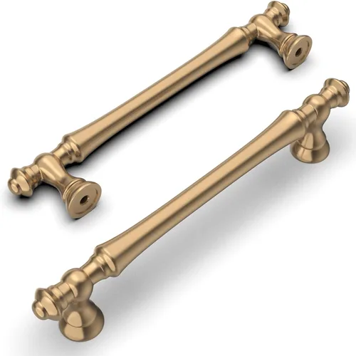Miniatura 33 de Amerdeco ZH0014 - Juego de 10 tiradores de gabinete de latón antiguo de 3 pulgadas (76mm) con agujero central, herrajes para gabinetes de cocina