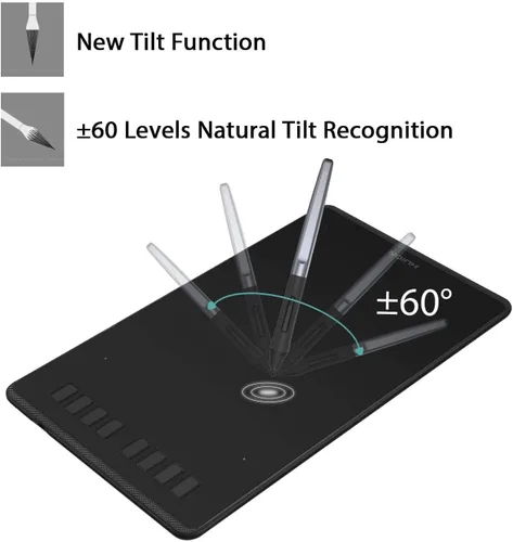 Miniatura 3 de HUION Inspiroy H950P - Tableta de dibujo digital de 8 x 5 pulgadas con lápiz sin batería, 8192 presión de bolígrafo, inclinación, 8 teclas de acceso