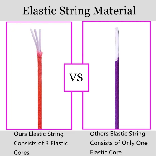 Miniatura 2 de 1mm Cuerda elástica para pulseras, Cordón elástico arcoíris resistente para hacer joyas, collares, cuentas y manualidades