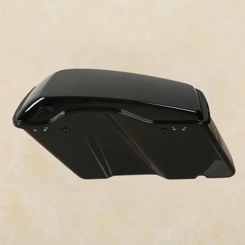Miniatura 4 de Green-L Alforjas rígidas negro vívido con llaves de pestillo negro y forros compatibles con Harley Touring Road King Street Glide Electra Ultra
