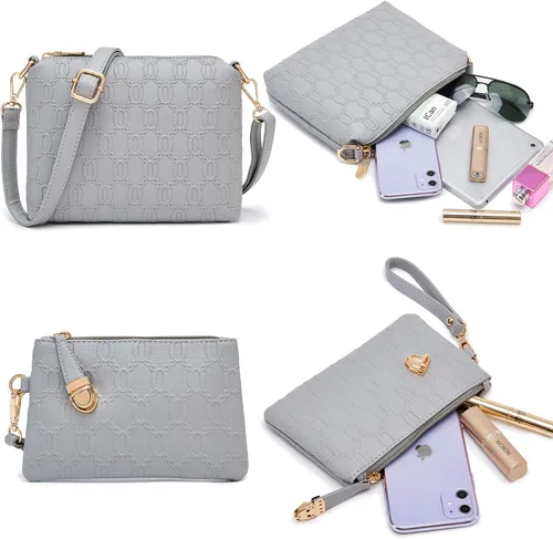 Miniatura 97 de Bolsos de mano de moda para mujer, bolsa de hombro, asa superior, bolsa de mano, juego de 4 piezas