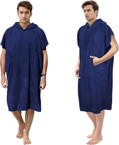 Miniatura 11 de Catalonia Poncho absorbente de surf para hombres y mujeres, poncho de cambio de toalla de secado rápido, poncho de toalla con capucha para adultos