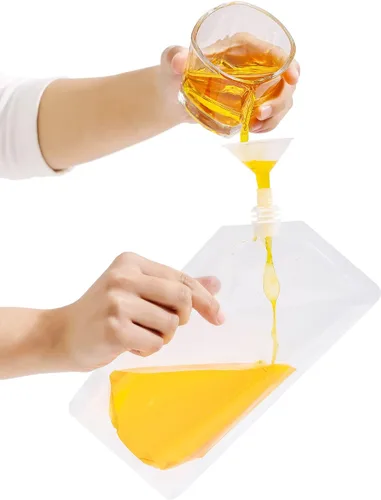 Miniatura 3 de OHMAXHO Bolsas de alcohol para licor, bolsas de bebidas reutilizables para adultos, frascos de alcohol, bolsas de licor de plástico ocultables