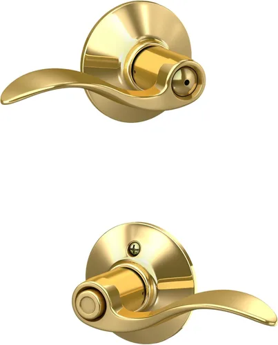 Miniatura 57 de SCHLAGE - Manija de puerta Accent con cerradura de paso libre para pasillo y armario en bronce antiguo - F10 ACC 716 Bronce Envejecido