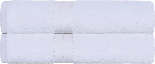 Miniatura 28 de Juego de toallas de baño de algodón turco ultra suave de Superior, juego de 2 piezas, toallas para la ducha, baño, artículos esenciales para el Latte