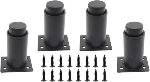 Miniatura 8 de Paquete de 4 patas ajustables para muebles, patas de soporte de acero inoxidable, patas de repuesto resistentes para sofá, mueble de TV, sofá, mesa