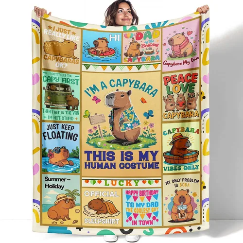 Miniatura 10 de Manta de aguacate, citas divertidas de Friut vegano, manta de forro polar suave y acogedora para sofá cama, 40 x 50 pulgadas