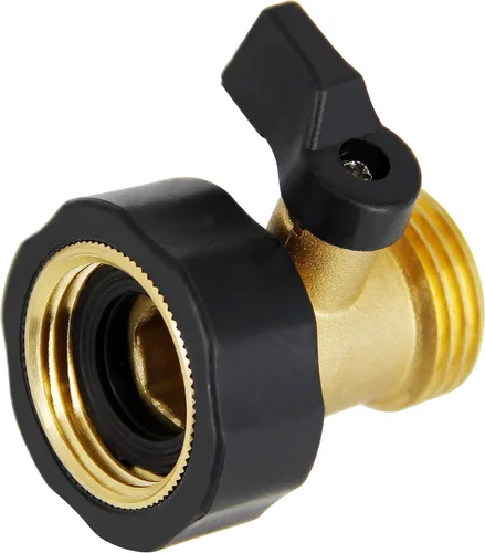 Miniatura 4 de Lifynste Conector de manguera de jardín de válvula de cierre de latón resistente, 2