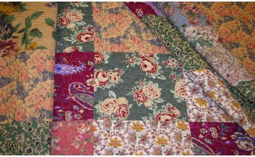 Miniatura 2 de French Country - Set de cubrecama acolchado, estilo Patchwork, tamaño extra grande (para el piso).
