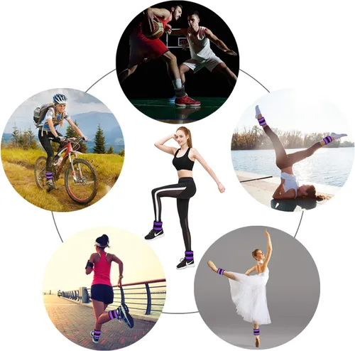 Miniatura 5 de Pesas de tobillo/muñeca, pesas pequeñas para mujeres y niños, equipo de ejercicio con correas ajustables para fitness, gimnasio, baile, caminar