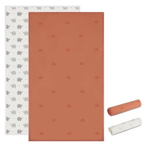 Miniatura 21 de Cambiador de bebé de cuero vegano - Cambiador portátil lavable, cambiador plegable de viaje para bebé, regalos de ducha para recién nacidos y niños