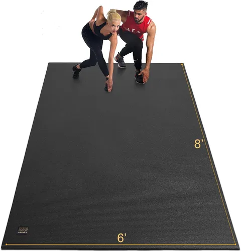 GXMMAT Extra Large Exercise Mat 16'x6'/12'x6'/10'x6'/8'x6'(7mm), Extra Wide Workout Mats for Home Gym Flooring, Non-Slip Thick Durable Cardio Mat