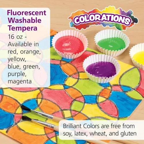 Miniatura 8 de Colorations WSTBK - Témpera lavable simple, color negro Azul Fluorescente (Fluorescent Blue)