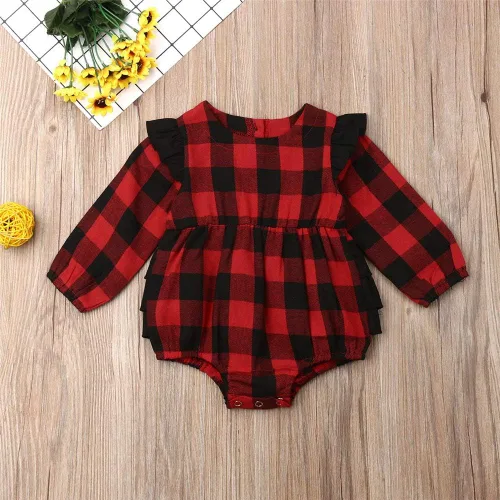 Miniatura 2 de TiendaDeLage Enterizo básico de manga corta con volantes para bebé recién nacida, ropa de verano