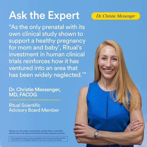 Miniatura 5 de Ritual Multivitamínico Prenatal Esencial para Mujeres: Folato y Colina para Soporte del Tubo Neural, Omega-3 DHA para el Desarrollo del Cerebro