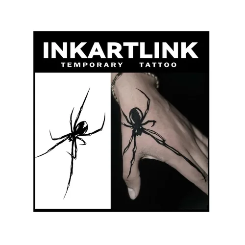 Miniatura 15 de INKARTLINK Tattoo Tech, 2 hojas de tatuaje semipermanente mediano, tatuajes temporales de diseño artístico para adultos, dura 1-2 semanas