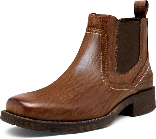 Miniatura 9 de Jousen Chelsea - Botas de vestir para hombre, con punta cuadrada, estilo casual, sin cordones