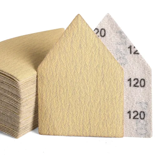 Miniatura 14 de POLIWELL 50 hojas de lijado triangulares de grano 40 de 3.543 in x 2.559 in, reemplazo de gancho y bucle, accesorios para lijadora de detalles