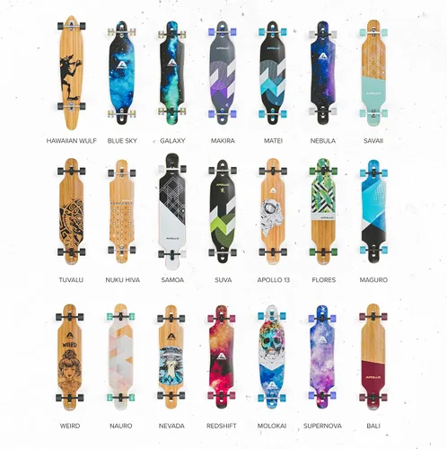 Miniatura 7 de APOLLO Longboard Skateboards - Tablas largas de alta calidad para adultos, adolescentes y niños. Monopatín largo Cruiser. Longboards de bambú