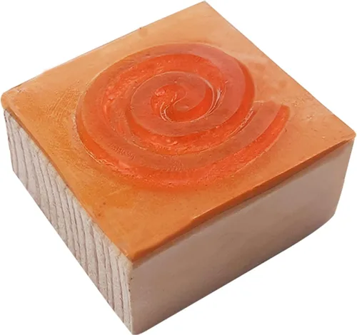 Royal Kraft Sello de goma de madera espiral - Impresión de bloques de bricolaje en papel, tela, henna Rtag020