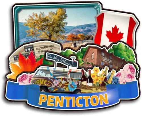 Miniatura 29 de Surrey British Columbia Canadá - Imán para nevera de madera 3D hecho a mano para viaje, ciudad recuerdos, nevera, regalo para decoración del hogar