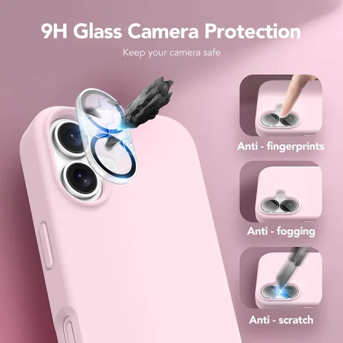 Miniatura 319 de GONEZ Funda de silicona para iPhone 15 Pro Max, compatible con Magsafe, protector de cámara + protector de pantalla, forro de microfibra suave