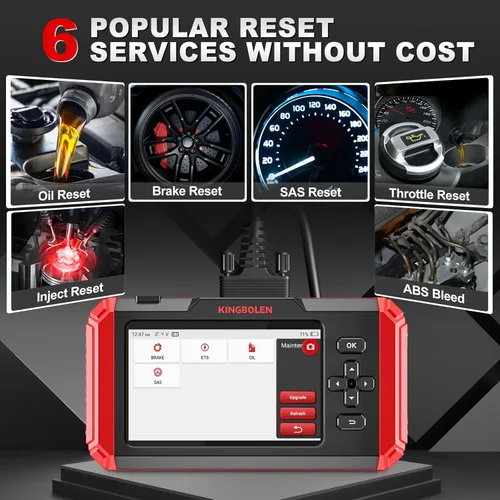 Miniatura 2 de KINGBOLEN Escáner OBD2 S500 Escáner de Automóviles, Herramienta de Diagnóstico con Actualización Gratuita de por Vida y 6 Reseteos, Reseteo