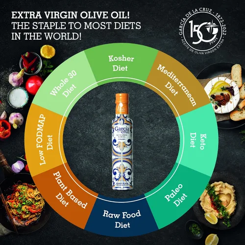 Miniatura 5 de GARCÍA DE LA CRUZ - Aceite de oliva extra virgen orgánico, Aceite Premium Maestro Molinero, Tonos almendra y tomate, Cuerpo suave, Origen en España
