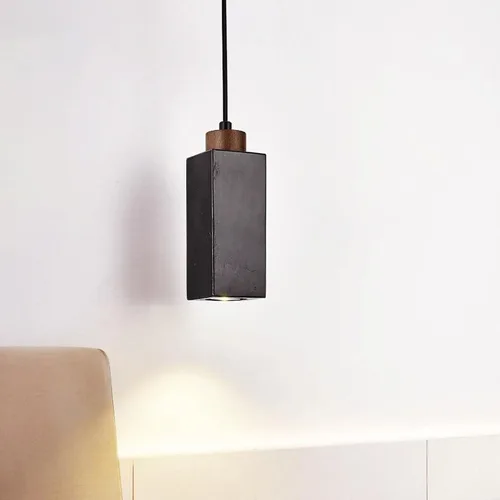 Miniatura 2 de Vintage Green Pendant Lights Fixtures, Nordic Natural Marble Hanging Pendant Lamp, Modern Wood Chandeliers for Kitchen Island Dining Room Living