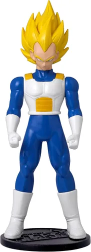 BANDAI Dragon Ball Flash Series Super Saiyan Vegeta Figura de acción | Figura coleccionable de 4 pulgadas de alto contiene moneda, manga de Dragon