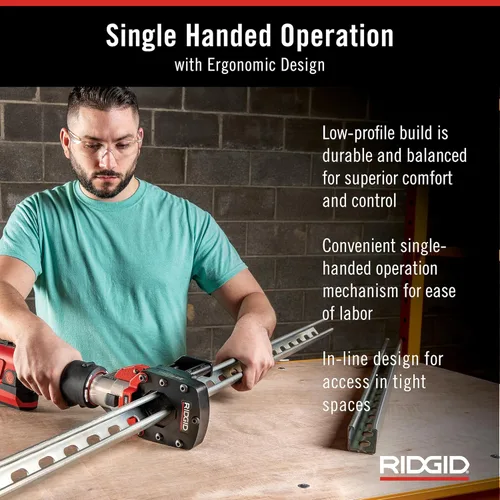 Miniatura 4 de RIDGID 67193 Modelo RP 351 Kit de herramienta de prensa ProPress estándar con cable con herramienta de prensa ProPress con cable, mandíbulas