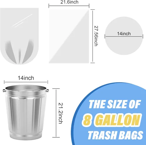 Miniatura 5 de Bolsas de basura de 8 galones resistentes, Magesh bolsas de basura pequeñas de 6-8 galones 85 unidades, bolsas de basura medianas sin olor, sin