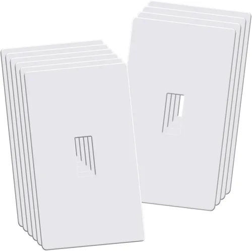 Miniatura 9 de Placas de Pared Decorativas sin Tornillos de 2 Interruptores, Cubiertas de Tomacorrientes Decorativas, Tamaño Estándar 4.68" x 4.74" Placa