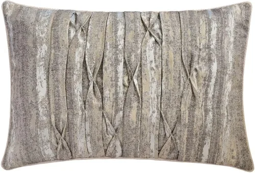 Miniatura 31 de The HomeCentric Funda de almohada lumbar decorativa gris de 12 x 20 pulgadas, encaje de yute y lino, yute, almohada oblonga de lentejuelas hechas a
