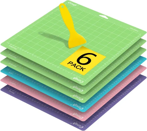 Miniatura 8 de Ecraft - Plantilla de corte de 12" x 12" para Cricut - Incluye (adhesivo fuerte/estándar/ligero) adhesivo pegajoso (paquete de 3), plantillas