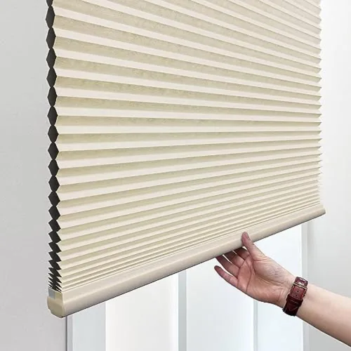 Miniatura 9 de DEZ FURNISHINGS Persiana celular opaca inalámbrica de 1.5 pulgadas, ahorro de energía, 40 pulgadas de ancho x 48 pulgadas de alto, Alabastro