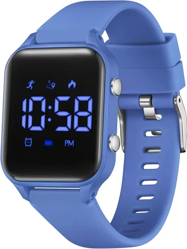 Miniatura 8 de Relojes digitales para niños y niñas, reloj deportivo con rastreador de fitness, podómetro, alarmas, cronómetro, no necesita aplicación, reloj