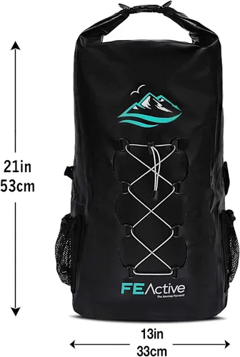 Miniatura 3 de FE Active Mochila impermeable Dry Bag - Bolsa ecológica de 30 litros para hombres y mujeres para pesca, viajes, senderismo, playa