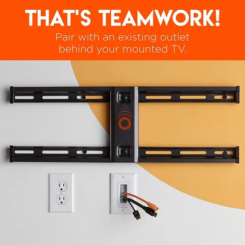 Miniatura 8 de ECHOGEAR Placa de cepillo de pared para ocultar hasta 8 cables de bajo voltaje, cepillos resistentes con diseño de captura de cables, paso de cable
