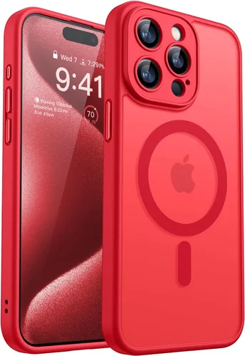 Miniatura 100 de CANSHN Funda magnética compatible con iPhone 17 Pro, mejorada [protección completa de la cámara] [compatible con Magsafe] [mate translúcido] funda