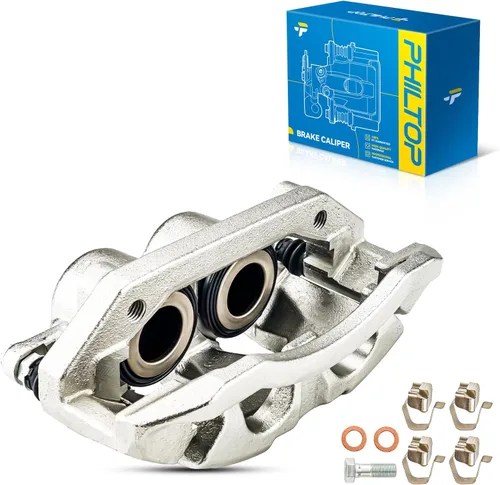 Miniatura 60 de PHILTOP Conjunto de Pinza de Freno de Disco Delantero Compatible con Jeep Wrangler 1990-2006, Jeep Cherokee 1990-2001, Grand Cherokee 1993-1998